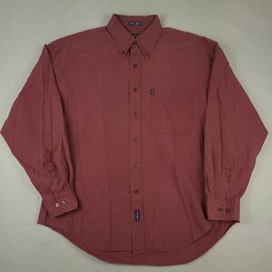 Gant Plaid Button Down Shirt Mens Large Red Cotton